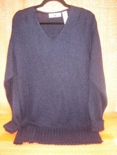 WHITE STAG Dark Blue Long Sleeve Pullover V-Neck Womens Sweater Size M