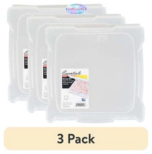 (3 pack) 26912AE, Scrapbook Box, Craft and Hobby Storage Box, 12 inches, Plastic