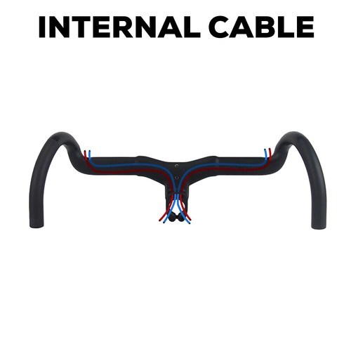 28.6/31.8mm Creston IC Internal Cable Routing Bicycle Integrated Handlebar - Picture 5 of 46