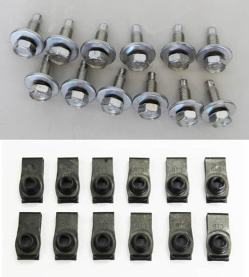 #ad NEW Torino Cougar cadmium plated Fender Bolts and Clip Nuts Set of 24 Cad $19.95