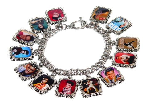 Elvis Presley Altered Art Bracelet The King Altered Art Bracelet - Picture 2 of 6
