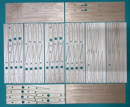 Álgebra 2m por Sean Bannister - RC Planeador Multitarea ~ JUEGO COSTILLA ALA CORTE LÁSER - Imagen 2 de 6