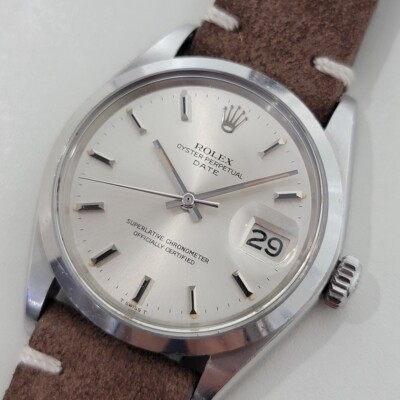 Rolex Oyster Perpetual Date Ref 1500 35mm Mens 1960s Automatic Vintage  RA566B