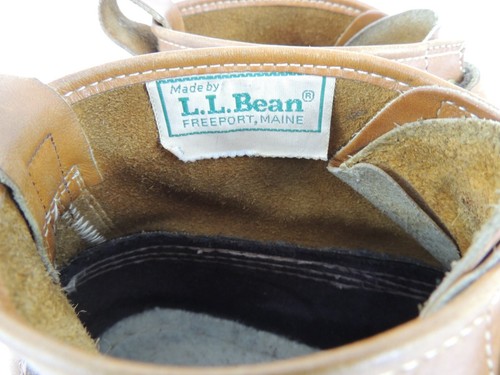 Stivali LL Bean 12 M pelle marrone anatra 6" facili da caccia Maine vintage - Foto 11 di 12