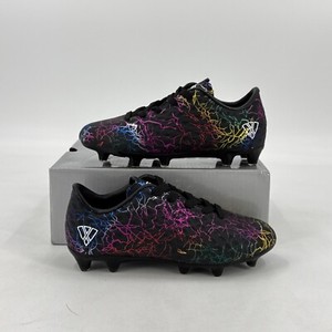 Vizari Kid's Zodiac JR FG Firm Ground Outdoor Soccer Cleats Black Size 12C Shiny
