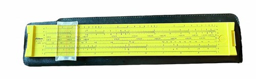 60er Jahre PICKETT MICROLINE 120 RECHENSCHIEBER Vintage Technik Werkzeug GELB MIT KOFFER - Bild 2 von 6