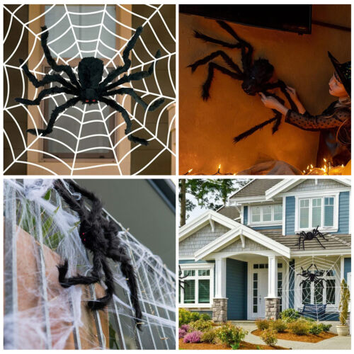 Halloween Giant Stretchy Spider Web Scary Soft Stretchy Plush Toy Haunted House - Picture 44 of 72