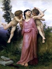 Tender Words Girl Angel by W. Bouguereau Tile Mural Kitchen Backsplash Ceramic