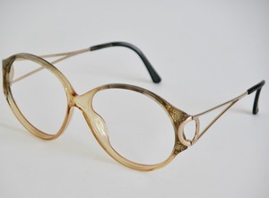 vtg cd 80s christian dior gold eyeglasses sunglasses frames hipster