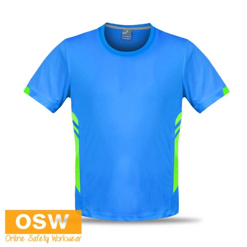 5 X ADULTS MENS NEON SPORTS MICRO-KNIT MOISTURE REMOVAL JERSEY SPORTS GYM TEES - Picture 8 of 13