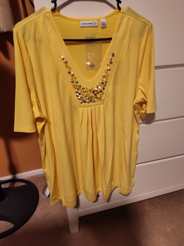 WOMENS SUSAN GRAVER BLINGY TOP A90896 SIZE LARGE NEW - 第 12/14 張圖片