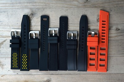 20mm FKM rubber Watch Strap Package- 5 Straps! Quick Release