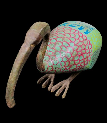 Wunderschöner Vogel IBIS Gott des Wissens (THOTH) aus Holz und Bronze - Bild 4 von 4