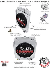 AR Champion 3 Row Radiator Lower Pass,16" Fan,Shroud-1961-1967 Ford Econoline