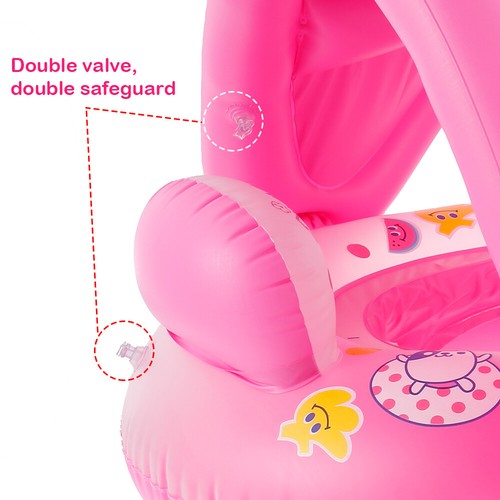 Inflatable Baby Swimming Float,Kid Swimming Ring with Sun Canopy,Baby Pool Float - Bild 9 von 16