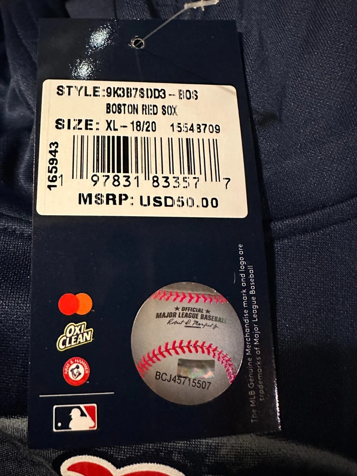 Niños Jóvenes Medias Rojas de Boston Oficial MLB Genuina Sudadera con Capucha Talla 18/20 Foto 3 de 4