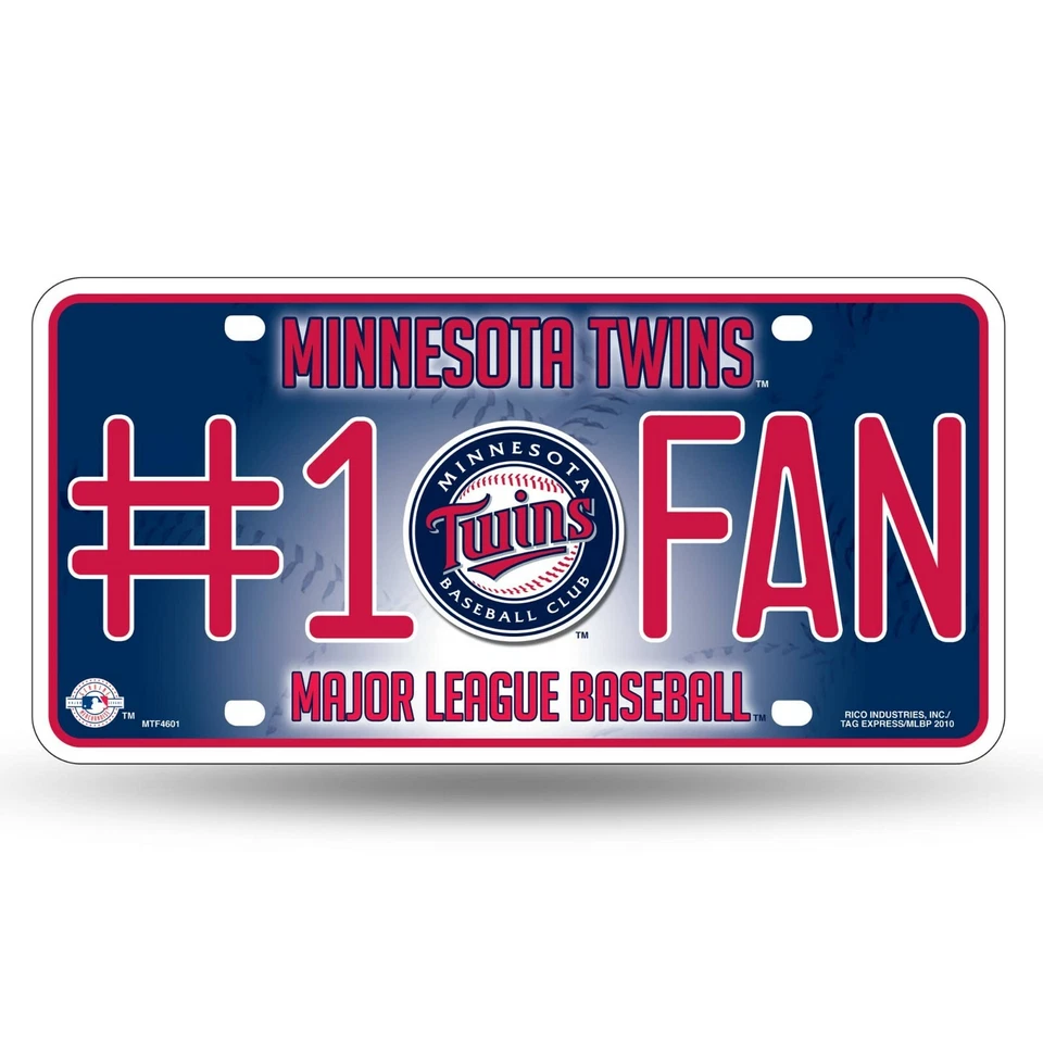 MINNESOTA TWINS #1 FAN CAR TRUCK TAG LICENSE PLATE MLB BASEBALL METAL SIGN - Image 4 of 4