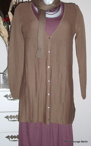 Roze bruin jas Noa lila Sepia beige vest zout Lily gebreide xR6EFEwI
