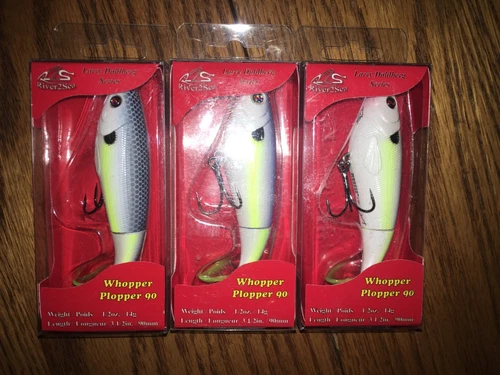 River2Sea Whopper Plopper 90 Topwater= 3-1/2"==3 I KNOW IT COLORED FISHING LURES