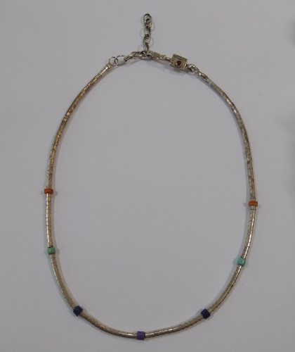 Christin Wolf Navajo Sterling Silver Turquoise & Multi 17.5" Beaded Necklace - 第 2/12 張圖片