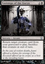 Heavy Play, English MTG Regular Footsteps of the Goryo Saviors of Kamigawa Magic