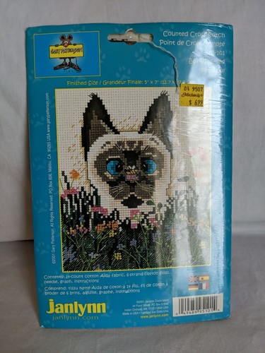 Janlynn Cross Stitch Needlepoint Counted Cat Bee Wildered Flowers Kit 95-101 New - Picture 1 of 2