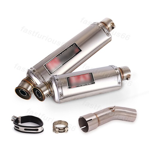 Motorcycle Exhaust System For Suzuki SV650 2003-2015 Muffler Tips Mid Link Pipe - Picture 9 of 11