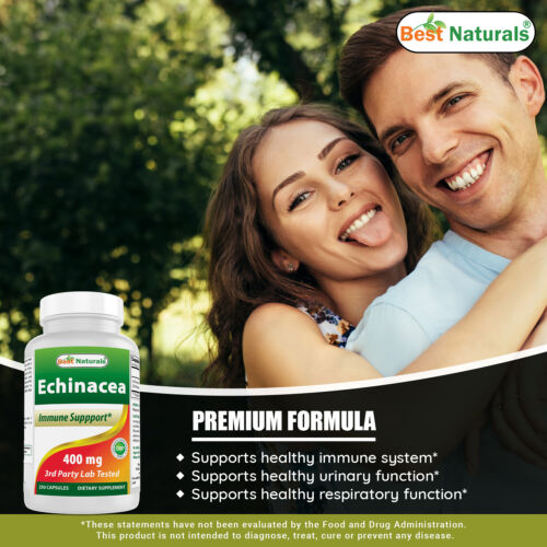 Best Naturals Echinacea 400 mg 250 Capsules - Picture 4 of 7