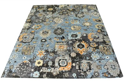 High rated Vint handmade carpet Turkish Oushak rugs for living room,  8'x10'
