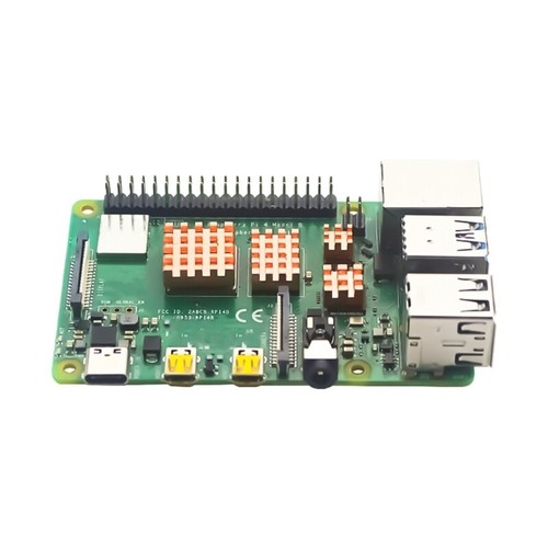 Set of 4 Copper Heatsinks Improved Heat Management For RPI 4B 1G 2G 4G Board - Afbeelding 5 van 8