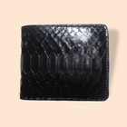 BLACK PYTHON WALLET Genuine Python Snakeskin Bifold Wallet