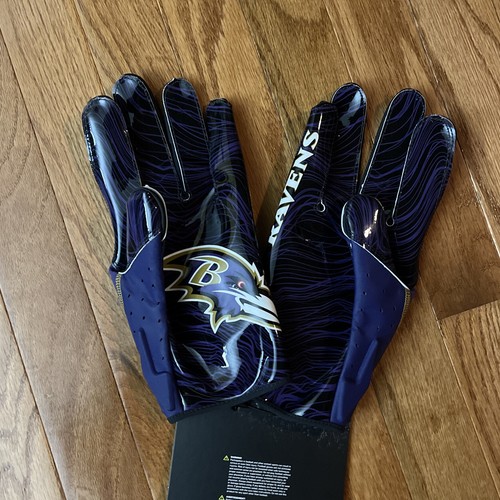 Men's Nike Baltimore Ravens Vapor Jet Football Receiver Gloves NWT 4XL XXXXL - Picture 2 of 5
