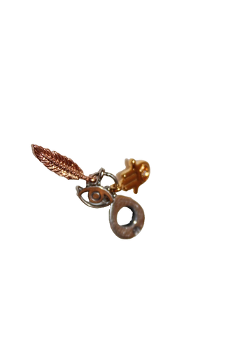 Pandora silver .925 charm Shine Hamsa Eye Feather Spirituality charm - Picture 2 of 3