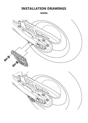 Motorcycle Chain Guide Protection Cover For Honda XL750 Transalp 2023 2024- - Foto 10 di 20