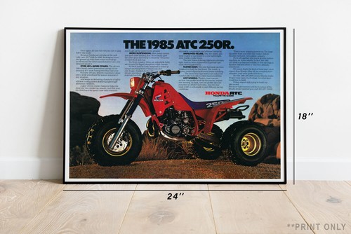 1985 Honda ATC 250R Flyer Poster Banner Ad OEM Brochure NOS Picture graphic - Picture 3 of 4