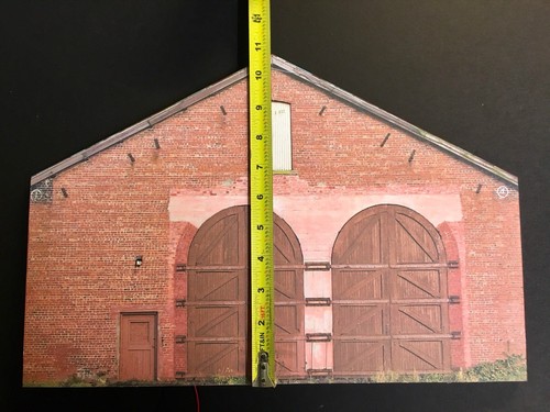 O Scale Scratch Built Engine Shed House Building Front/Flat, w/ LED MTH Lionel - Picture 8 of 10