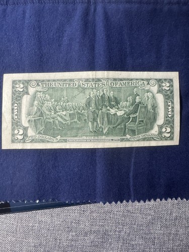1976 Historic, Misaligned, miscut, Error, 2dollar Bill Circulated VF Condition - Picture 3 of 3