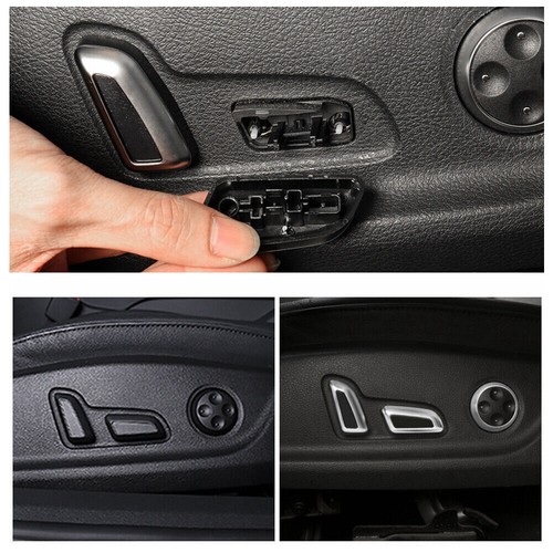 Interruptor de ajuste de asiento botón de control cubierta moldura kit de decoración para Audi Q5 A4 A5 - Imagen 3 de 8