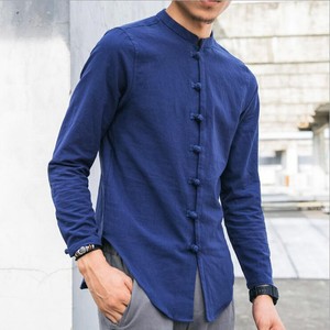 details about mens shirt long sleeve cotton blend retro chinese style slim fit new 2019 new shirt design images
