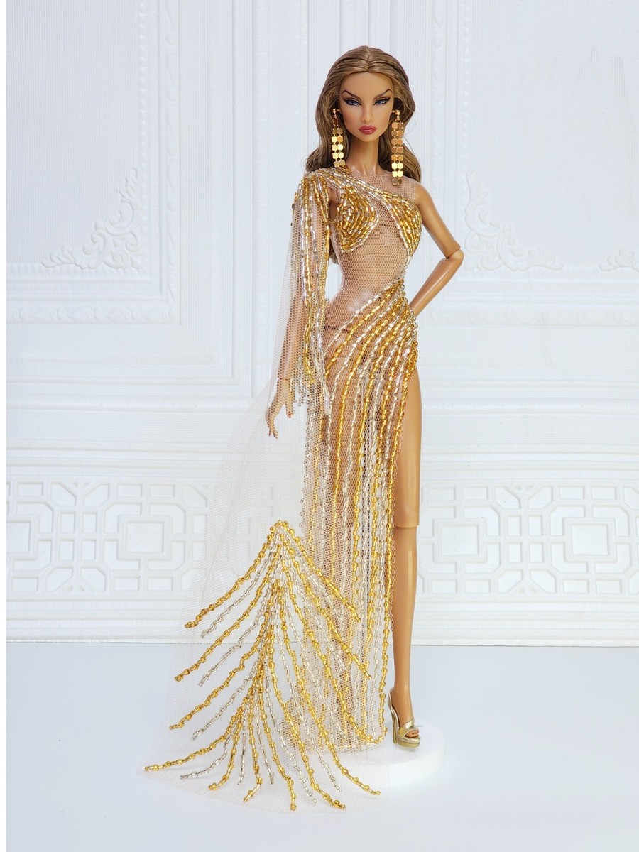 EVENING GOWN DRESS FASHION ROYALTY DOLL POPPY PARKER NUFACE