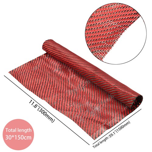 12&quot; x 5 FUSS Köpergewebe Kohlefasergewebe Tuch Harz Kit schwarz rot - Bild 7 von 10
