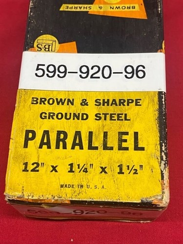 Brown & Sharpe 599-920-96 geschliffener Stahl parallel 12 x 1-1/4 x 1-1/2" - Bild 3 von 3