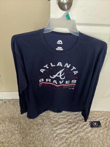 NEW Majestic MLB officially licensed Atlanta Braves long-sleeve t-shirt size XL - Picture 9 of 13