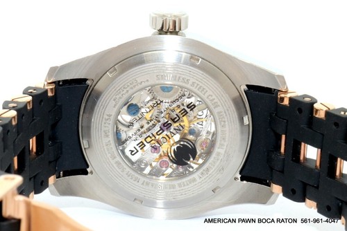 Invicta Sea Spider Skeleton Men's Watch 1254 Black Rubber Strap - Picture 5 of 12