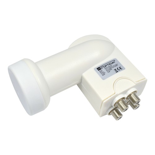 Impianto satellitare Opticum 80 cm specchio parabola + Quad LNB HD d ► ricevitore 4 partecipanti - Foto 6 di 7