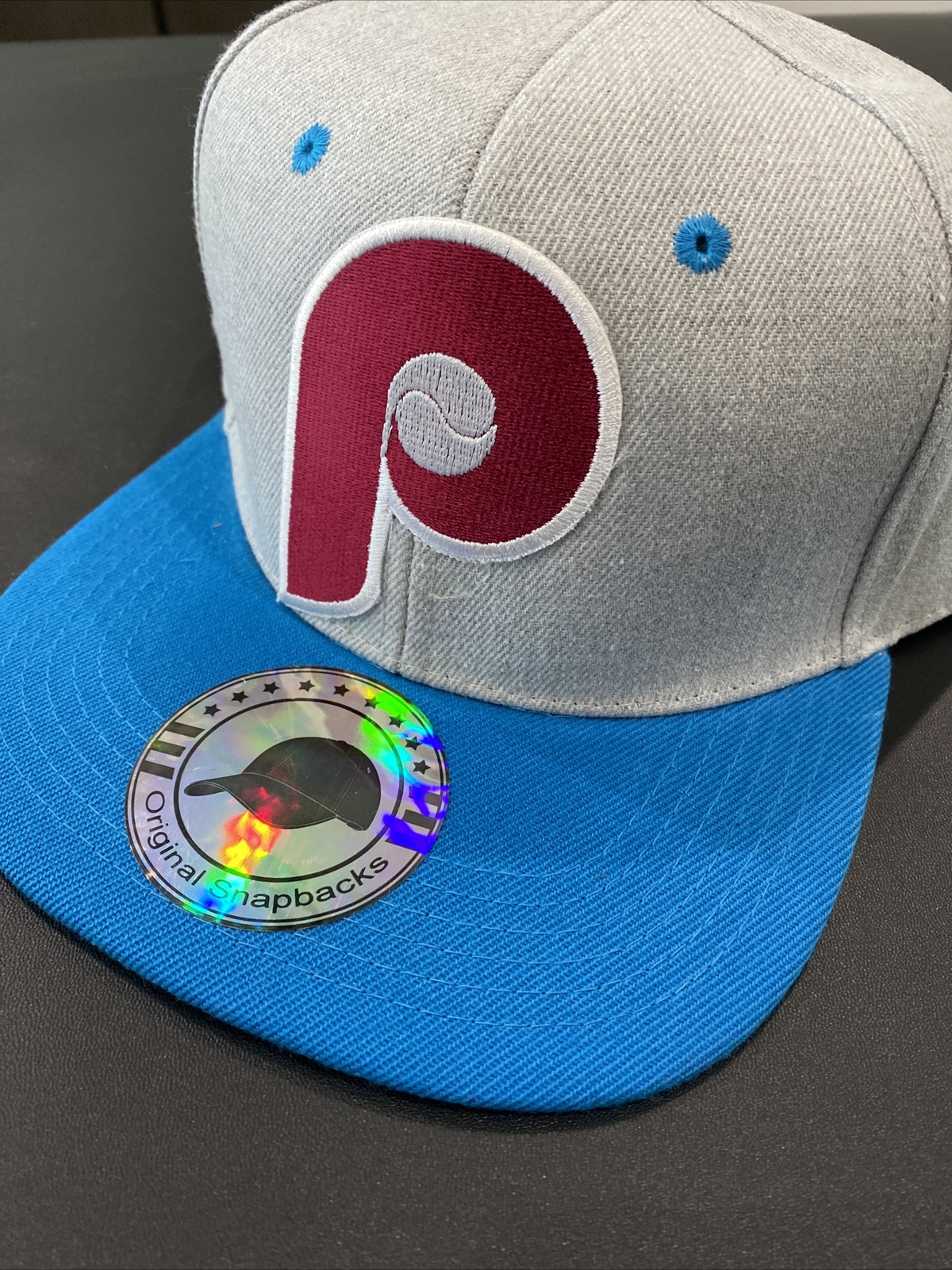 Philadelphia Phillies Throwback Road Blue 70's & 80's Snapback Baseball Cap  Hat