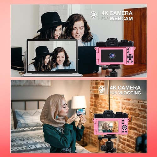 Digital Cameras 4K 48MP 16X 3'' Compact Camera Anti-Shake W/ 32GB TF for YouTube - Picture 5 of 9