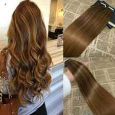 12AA RUSSIAN TAPE IN HAIR Extensions 8 /4 BALAYAGE OMBRE 40Pcs 100g STRAIGHT