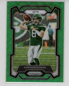 2023 Panini Prizm - Aaron Rodgers #227 - NY JETS COLOR MATCH - Green Wave Prizm