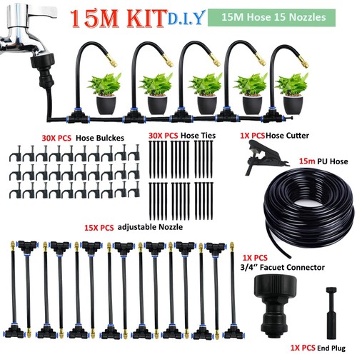 LOT Bending Universal Spray Kit Garden Watering Irrigation Patio Misting Cooling - Picture 27 of 38
